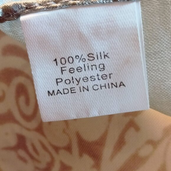 Paisley Print Scarf 35x35 Inches Square Pink Brown - Picture 10 of 10